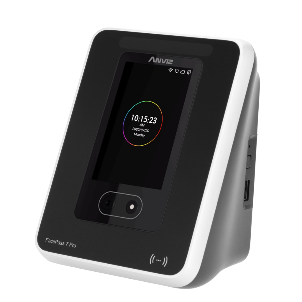 control de presencia horaria para empresas con reconocimiento facial facepass7-pro anviz